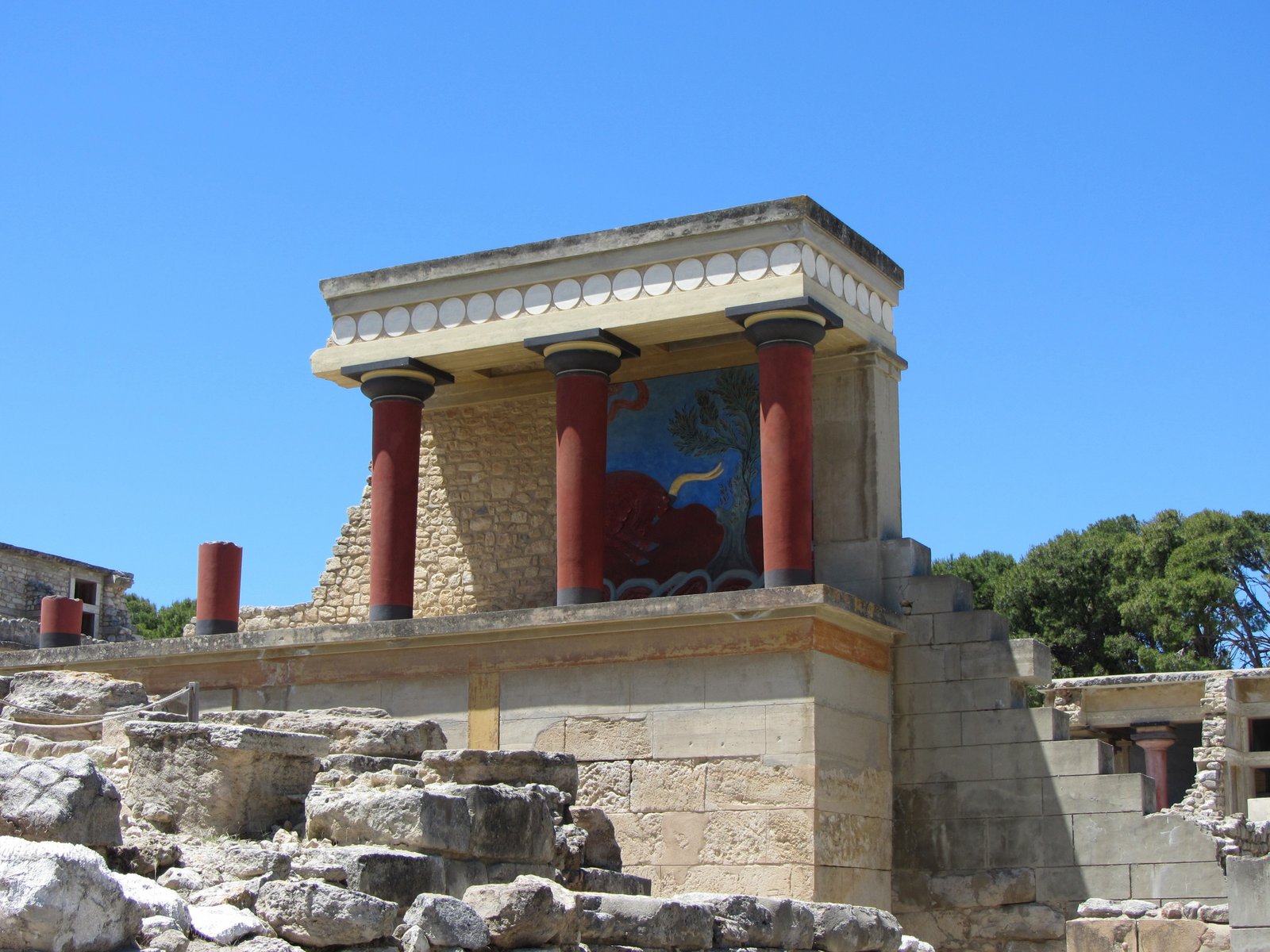 Zříceniny paláce Knossos na Krétě