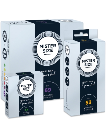 Tři balení kondomů Mister Size