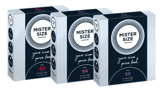 MISTER SIZE Trial Set 60-64-69 (3x3 kondomy)