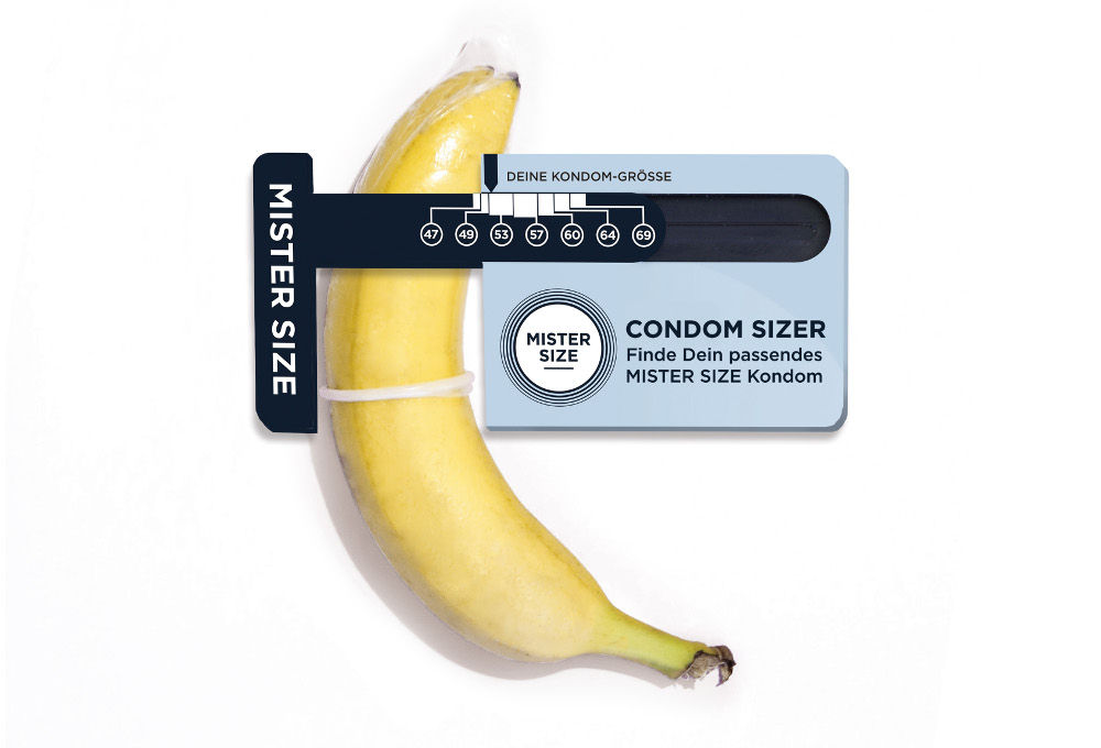 Kondom Sizer s banánem