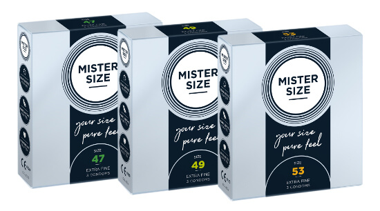 MISTER SIZE Trial Set 47-49-53 (3x3 kondomy)